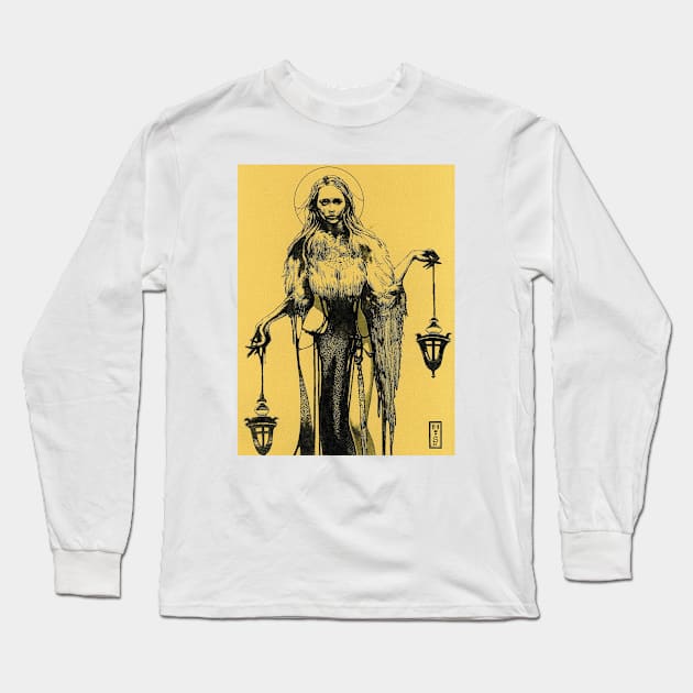 Hades Usherette Long Sleeve T-Shirt by MuzzaSmokesArt